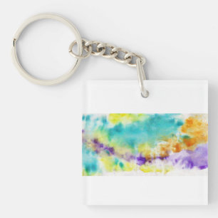 Porte-clés Peinture à motif Abstrait sur la conception du tis