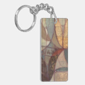 Porte-clés Peinture abstraite de feuille florale par le (Devant gauche)