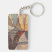 Porte-clés Peinture abstraite de feuille florale par le (Dos)