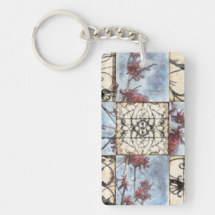 Porte-clés Peinture abstraite lambrissée de Scrollwork