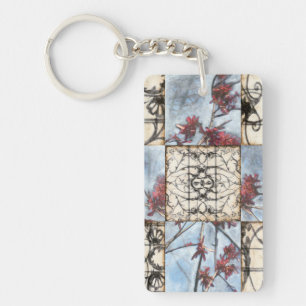 Porte-clés Peinture abstraite lambrissée de Scrollwork