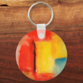 Porte-clés Peinture Abstraite rouge moderne (Recto)