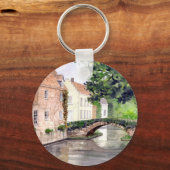 Porte-clés Peinture aquarelle de Bruges par Farida Greenfield (Recto)