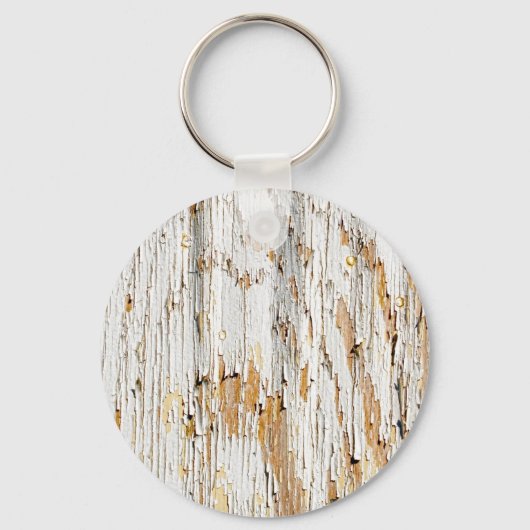 Porte-clés Peinture blanche Peeling Abstrait (Recto)