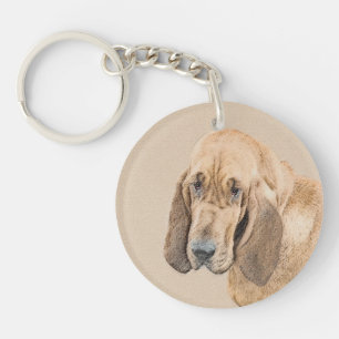 Porte-clés Peinture Bloodhound - Joli Art Original de Chien
