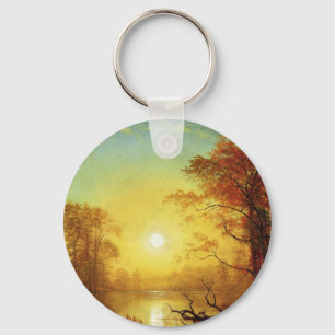 Porte-clés peinture d'Albert Bierstadt, Lever de soleil,