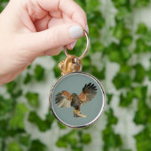 Porte-clés Peinture d'aquarelle d'oiseau de faucon (Main)