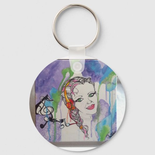 Porte-clés Peinture d'art Love Struck (Recto)