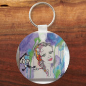 Porte-clés Peinture d'art Love Struck (Recto)