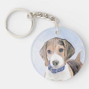 Porte-clés Peinture de Beagle - Joli Art Original de Chien