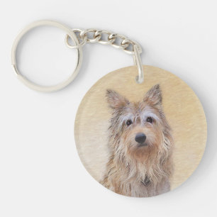 Porte-clés Peinture de Berger Picard - Cute Original Dog Art