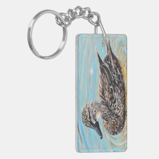 Porte-clés Peinture de canard à colle féminin (Devant gauche)