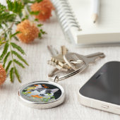 Porte-clés Peinture de chat personnalisée dans un réservoir d (Côté)