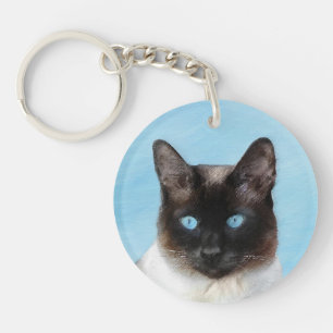 Porte-clés Peinture de chats de Siamese - Cute Original Cat A