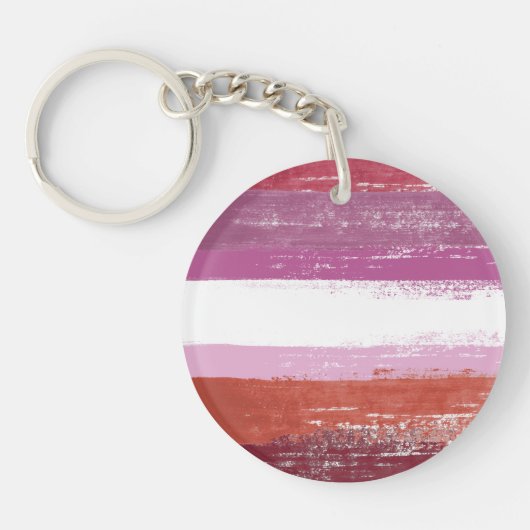 Porte-clés Peinture de fierté lesbienne (Devant)