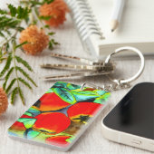 Porte-clés Peinture de fruits à l'aquarelle des Pommes rouges (Devant droit)