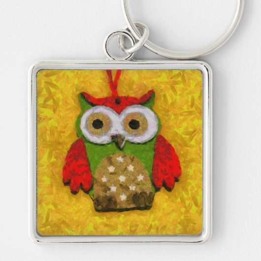 Porte-clés Peinture de hibou (Devant)
