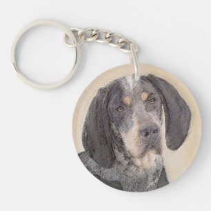 Porte-clés Peinture de linge bluetick - mignon chien original