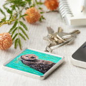 Porte-clés Peinture de loutre de mer (Côté)