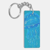 Porte-clés Peinture de Méduse Bleue (Devant gauche)