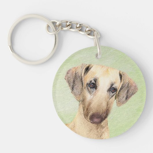 Porte-clés Peinture de Sloughis - Art Original de Chien Migno (Devant)