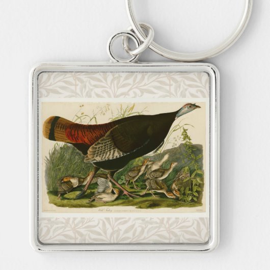 Porte-clés Peinture d'oiseaux sauvages de Turquie Audubon (Devant)