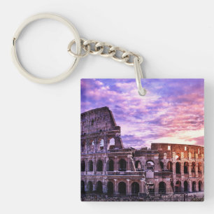 Porte-clés Peinture du Colisée à Rome au coucher du soleil