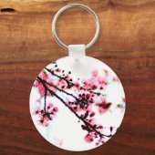 Porte-clés Peinture en fleurs de cerisier (Recto)