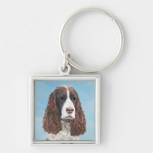 Porte-clés Peinture espagnole Springer anglaise Peinture orig