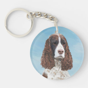 Porte-clés Peinture espagnole Springer anglaise Peinture orig