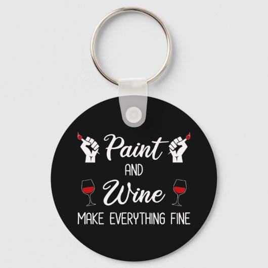 Porte-clés Peinture et vin Rendre tout fin (Recto)