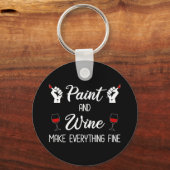 Porte-clés Peinture et vin Rendre tout fin (Recto)