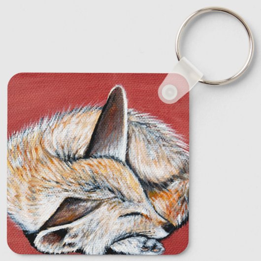 Porte-clés Peinture Fennec Fox (Dos)