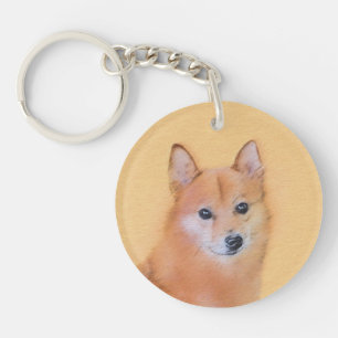 Porte-clés Peinture finlandaise Spitz - Jote Original Chien A