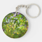 Porte-clés Peinture fleur sauvage Impasto - Art Fleur Origina (Dos)