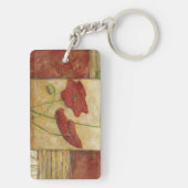 Porte-clés Peinture florale avec les courses évidentes de (Dos)