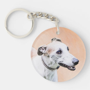Porte-clés Peinture Greyhound - Cute Original Chien Art