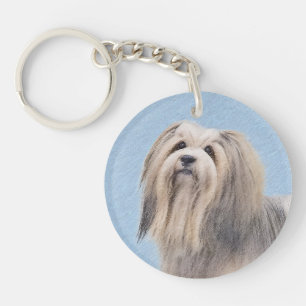 Porte-clés Peinture Havanaise (Argent) - Cute Original Chien