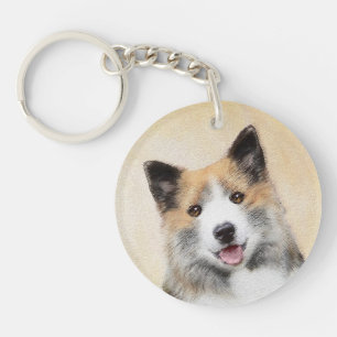 Porte-clés Peinture islandaise pour chien de mer - Art origin