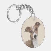 Porte-clés Peinture italienne Greyhound - Cute Original Chien (Devant gauche)
