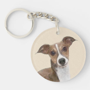 Porte-clés Peinture italienne Greyhound - Cute Original Chien