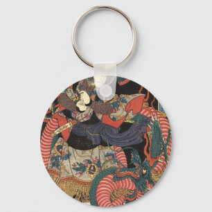 Porte-clés Peinture japonaise de dragon circa 1860
