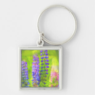 Porte-clés Peinture Lupine - Art Fleur Original