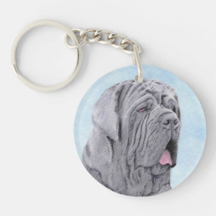 Porte-clés Peinture Mastiff Neopolitan - Art Chien original