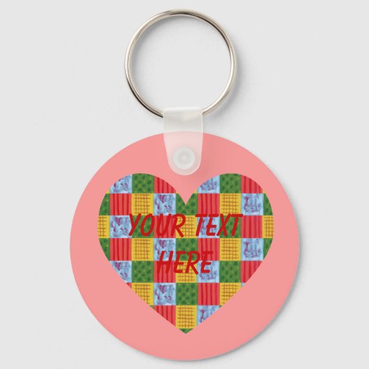 Porte-clés Peinture Motif en écaille Coeur en forme de coeur (Recto)