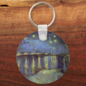 Porte-clés Peinture nocturne étoilée de Van Gogh (Recto)