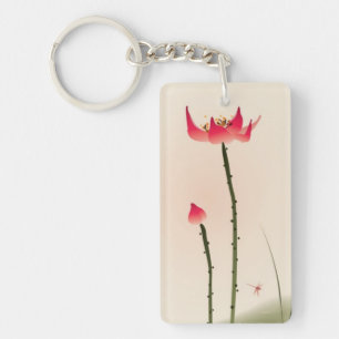 Porte-clés Peinture orientale de style, Lotus grand