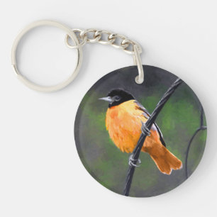 Porte-clés Peinture Oriole - Art Oiseau Original