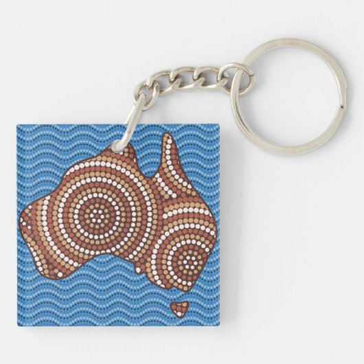 Porte-clés Peinture par points en Australie (Dos)