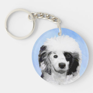 Porte-clés Peinture Portugaise de Chien d'Eau - Art original